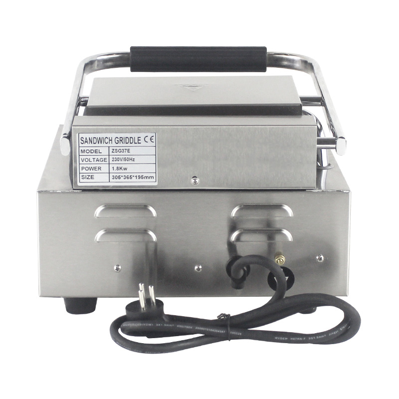 Máquina de cozinha elétrica comercial de aço inoxidável Panini Grill